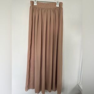Nude Chiffon Maxi Skirt - American Apparel